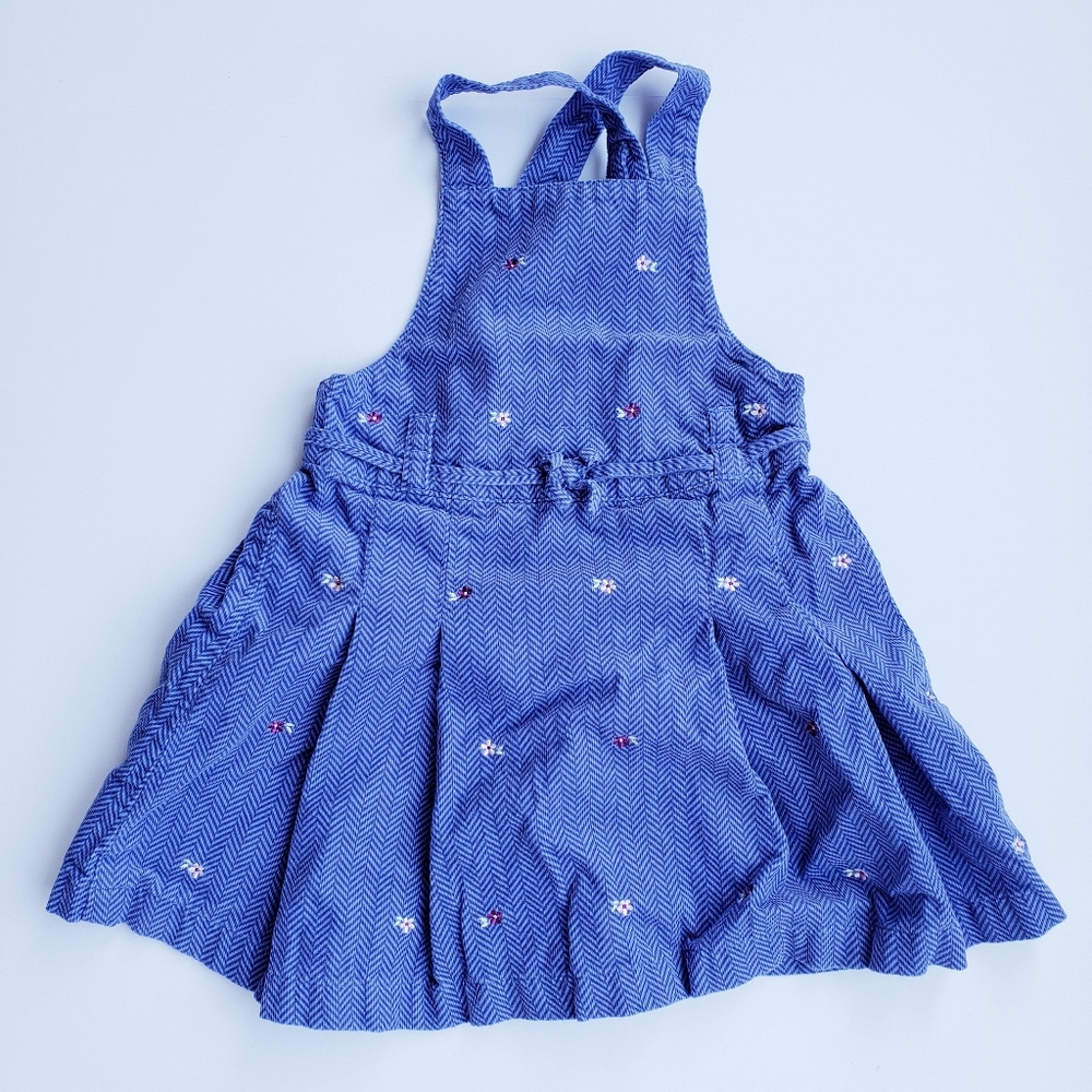 Vintage Gymboree Purple Blue Corduroy Baby Girls Jumper 18-24 Month